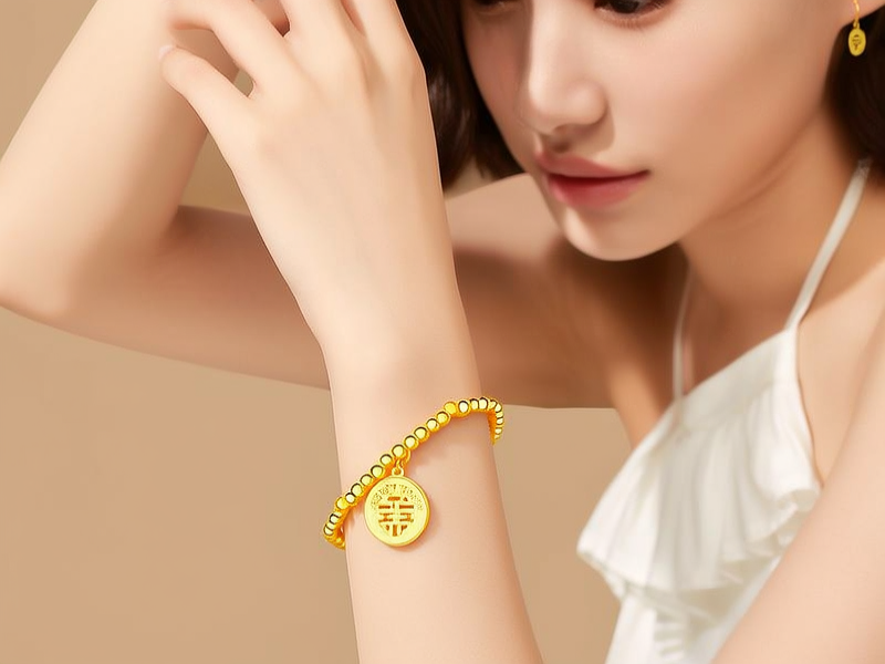 好看的黄金手链图片