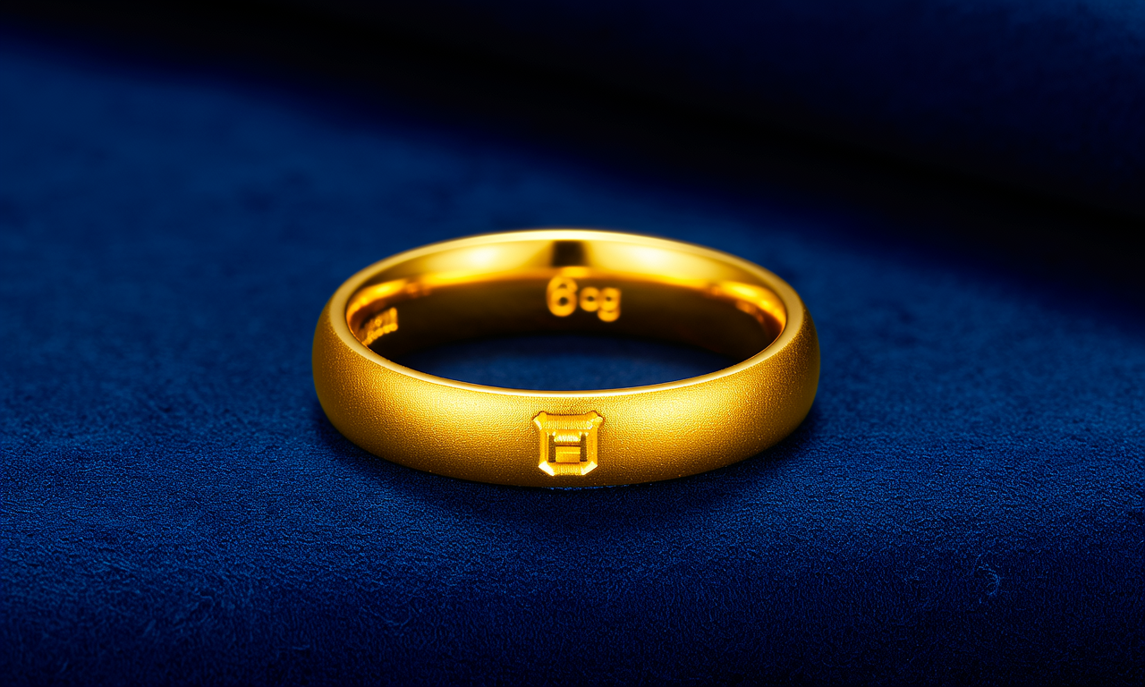 6克金戒指多大图片